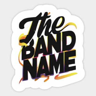 Black yellow The Band Name AJR Sticker